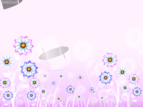 Image of Flowers Background Means Spring Bloom And Nature\r