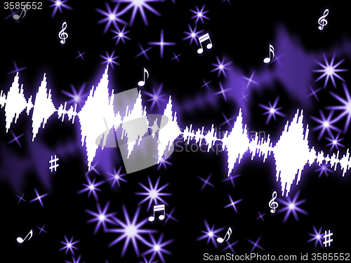 Image of Sound Wave Shows Musical Soundwave And Backgrounds