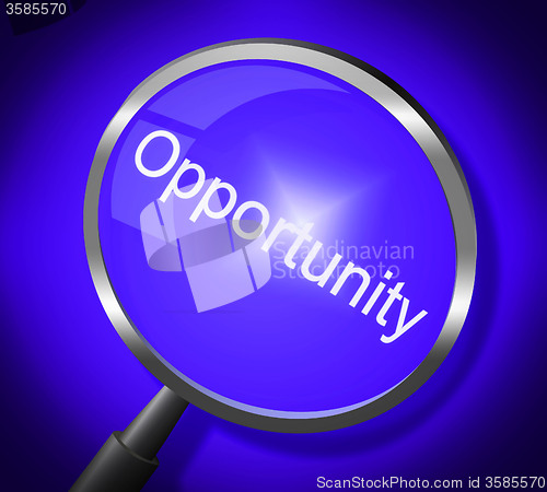Image of Opportunity Magnifier Means Search Magnify And Chances