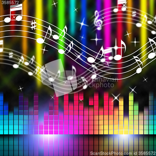 Image of Music Background Means Playing Singing And Musical\r