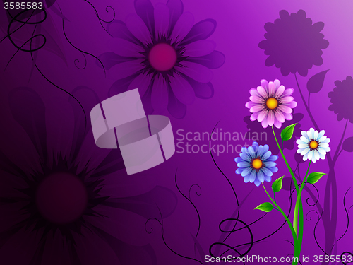 Image of Flowers Background Shows Blooming Growing And Nature\r