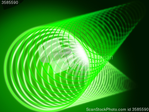 Image of Green Coil Background Shows Shining And Tube\r