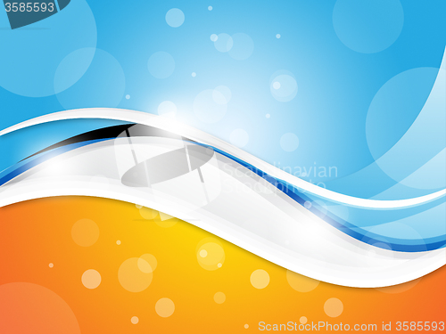 Image of Colourful Wave Background Shows Wavy Design Artwork\r