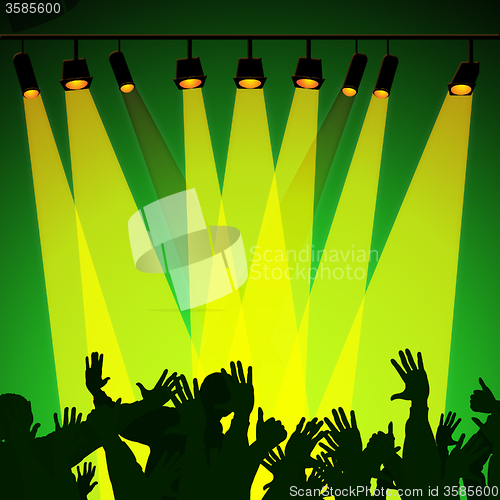 Image of Audience Spotlight Represents Backdrop Backgrounds And Entertain