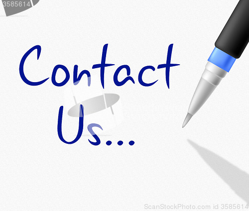 Image of Contact Us Means Mail Internet And Message