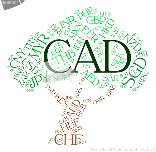 Image of Cad Currency Indicates Forex Trading And Currencies