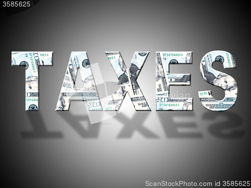 Image of Taxes Dollars Shows United States And Banking