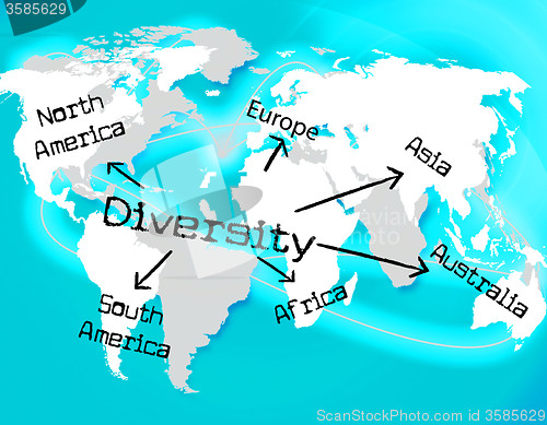 Image of World Diversity Indicates Mixed Bag And Earth