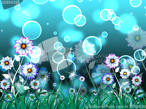 Image of Flowers Background Means Growth And Beautiful Garden\r