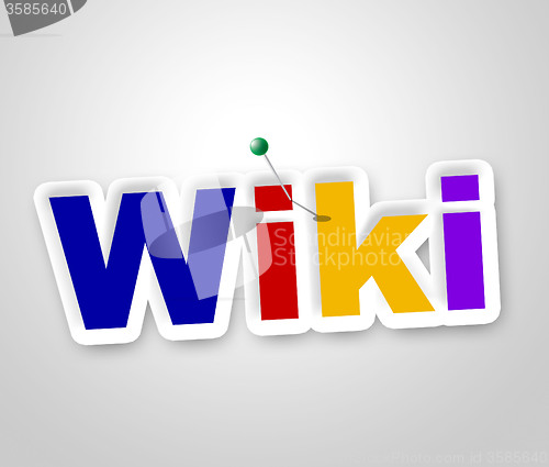 Image of Wiki Sign Shows World Wide Web And Advisor