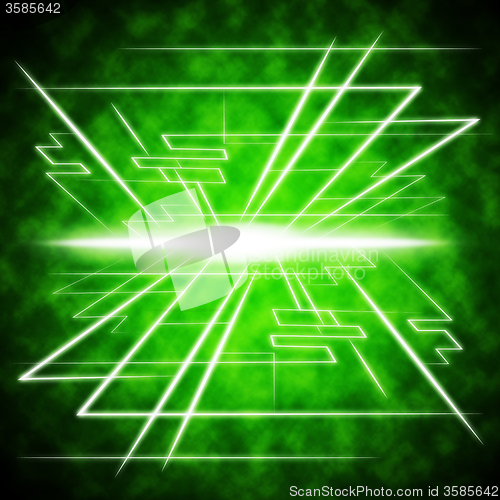 Image of Green Brightness Background Shows Radiance And Lines\r