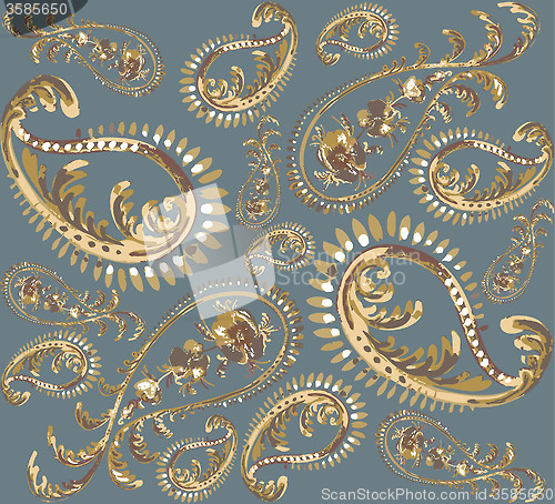 Image of    Seamless background from a paisley ornament, fashionable mode