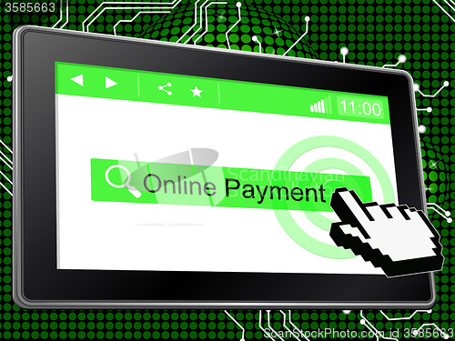 Image of Online Payment Means World Wide Web And Paying