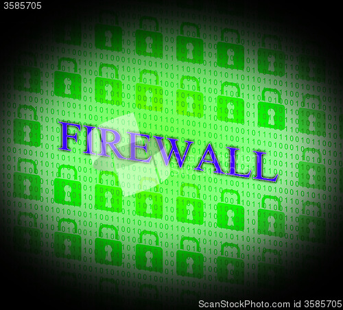 Image of Firewall Security Means No Access And Encrypt