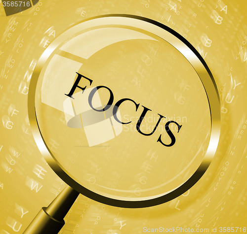 Image of Focus Magnifier Indicates Aim Concentration And Research