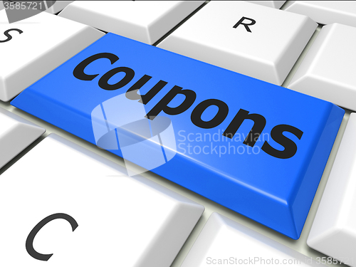 Image of Coupons Online Represents World Wide Web And Couponing