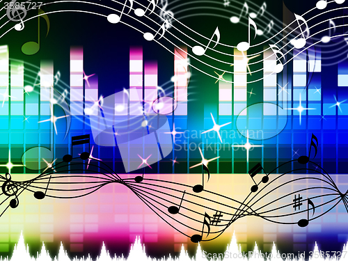 Image of Rainbow Music Background Means Pop Rock Or Rap\r