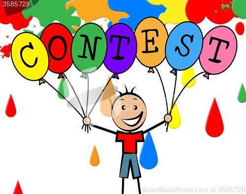 Image of Contest Balloons Shows Youngster Children And Decoration