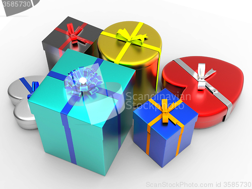 Image of Giftbox Giftboxes Represents Gift-Box Giving And Surprise