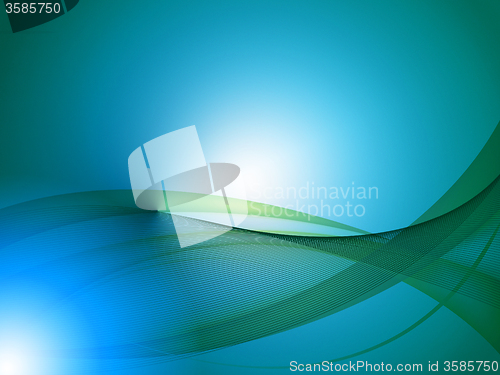 Image of Wavy Turquoise Background Means Artistic Design Or Digital Art\r