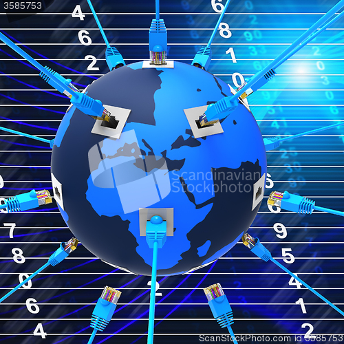 Image of Worldwide Network Indicates Global Communications And Web
