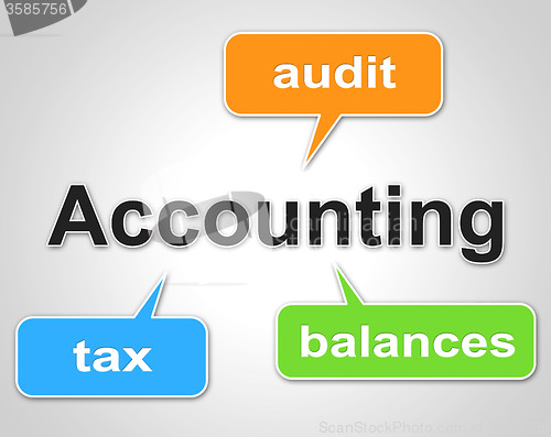 Image of Accounting Words Indicates Balancing The Books And Accountant