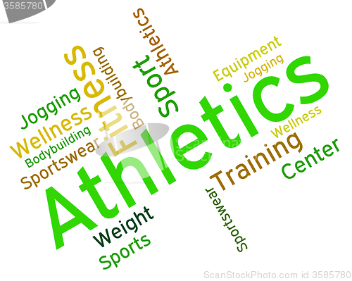 Image of Athletics Word Represents Getting Fit And Aerobic
