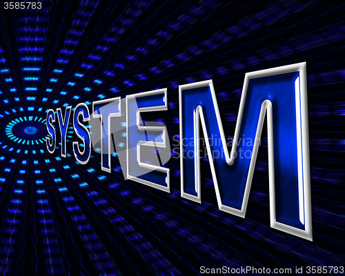 Image of System Technology Represents Hi-Tech Data And Digital