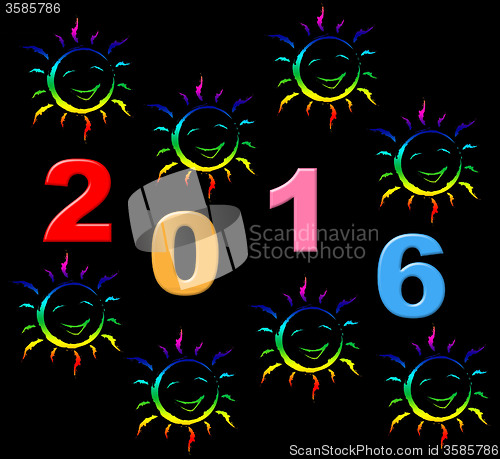 Image of New Year Shows Two Thosand Sixteen And Celebrate