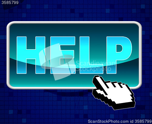 Image of Help Button Means World Wide Web And Advice