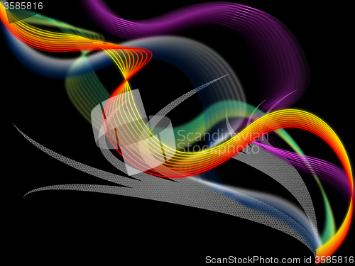 Image of Twisting Background Means Colored Wavy Lines And Shadow\r