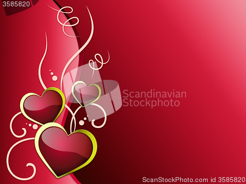 Image of Hearts Background Means Romanticism  Passion And Love \r