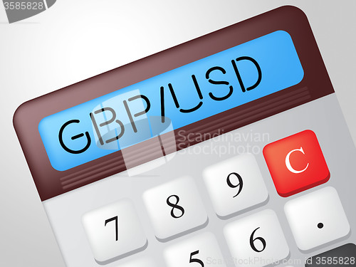 Image of Gbp Usd Calculator Represents British Pound And Banking