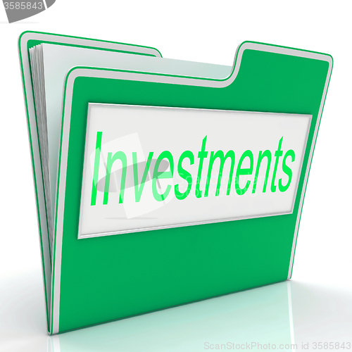 Image of Investments File Means Roi Organization And Folder