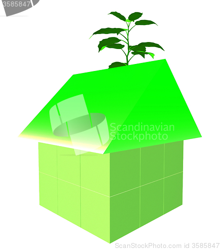 Image of Eco Friendly House Shows Earth Day And Building