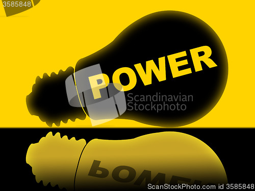 Image of Power Lightbulb Represents Energy Energize And Powered