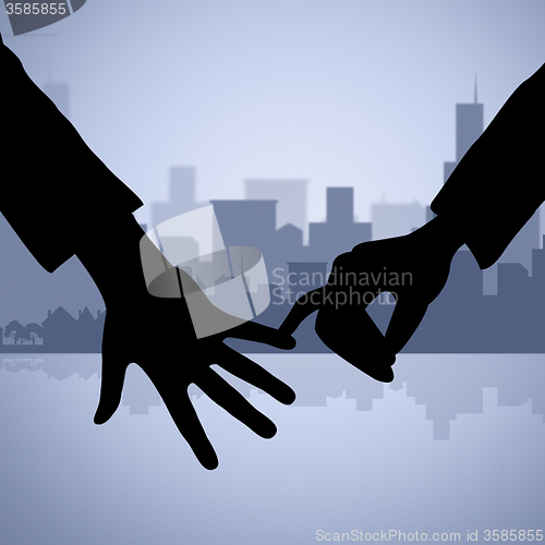 Image of Holding Hands Represents Find Love And Affection