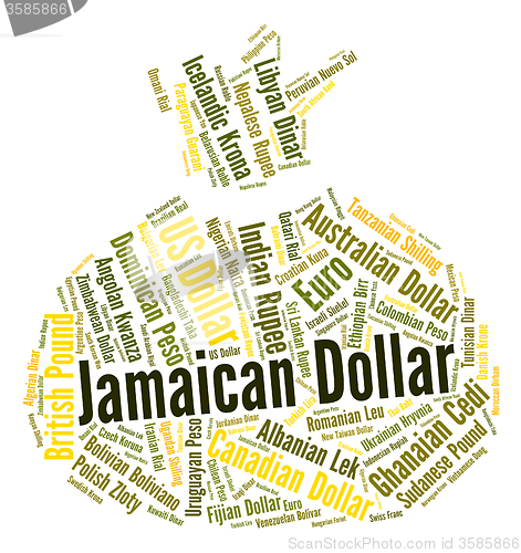 Image of Jamaican Dollar Shows Foreign Exchange And Dollars