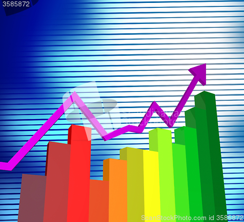 Image of Business Graph Shows Corporate Trade And Graphs