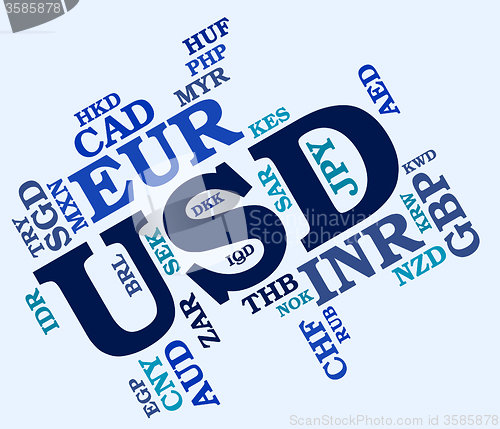 Image of Usd Currency Means United States Dollar And Currencies