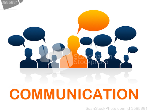 Image of Communication Team Represents Group Communicate And Conversation