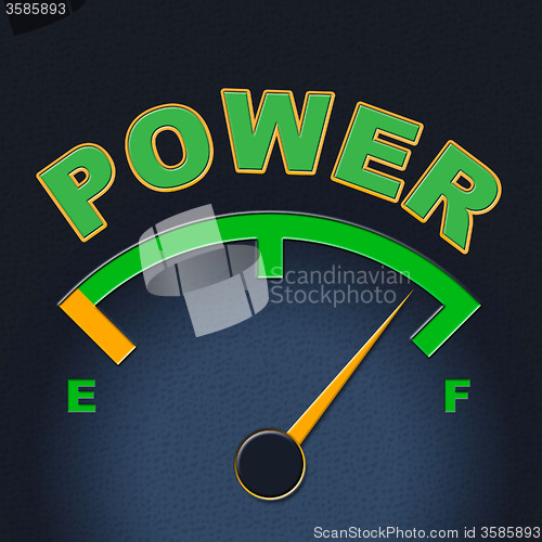 Image of Power Gauge Means Meter Might And Display