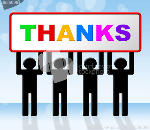 Image of Thank You Means Many Thanks And Grateful