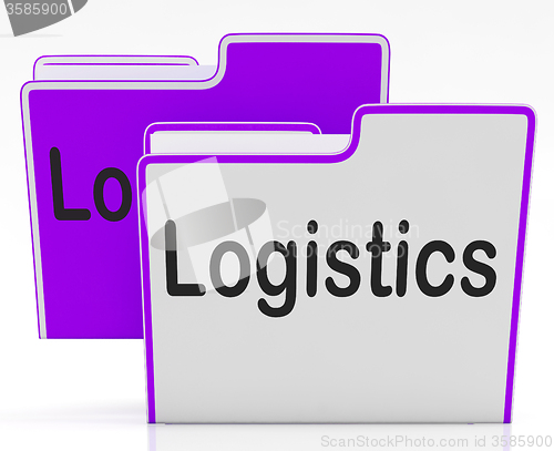 Image of Logistics Files Indicates Concept Business And Administration