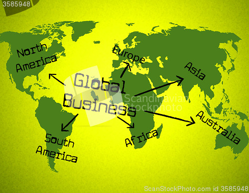 Image of Global Business Indicates Globe Planet And Corporation