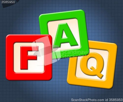 Image of Faq Kids Blocks Means Frequently Asked Questions And Counselling