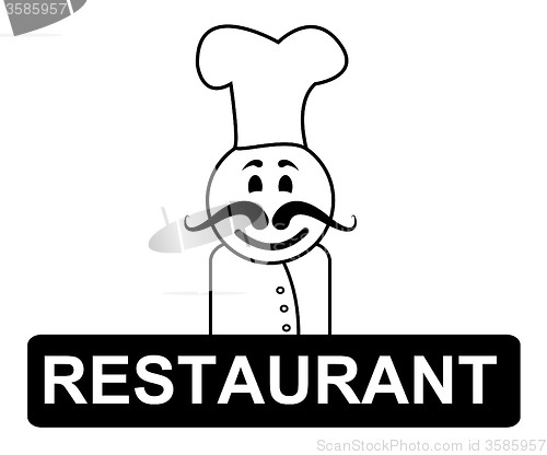 Image of Restaurant Chef Indicates Cooking In Kitchen And Chefs