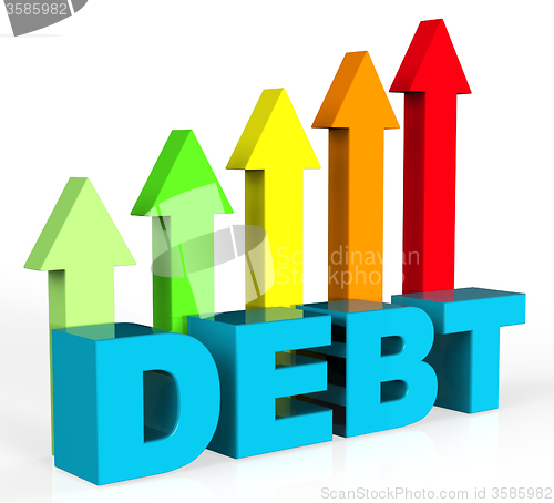 Image of Increase Debt Indicates Financial Obligation And Debts