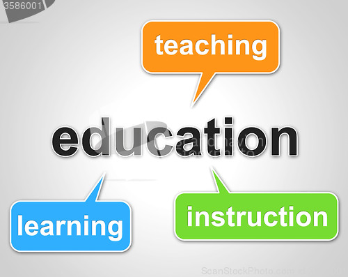 Image of Education Words Represents Learning Tutoring And Schooling