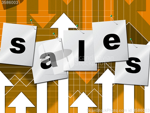 Image of Selling Sales Shows Business Graph And Market